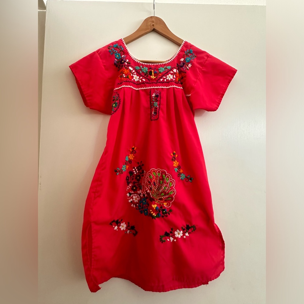 Pink Mexican Dress for Girls size 8-10